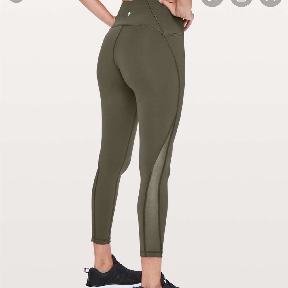 Lululemon Train Time 7/8 - dark olive